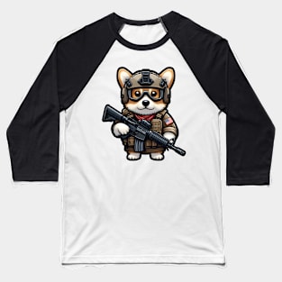 Tactical Corgi Baseball T-Shirt